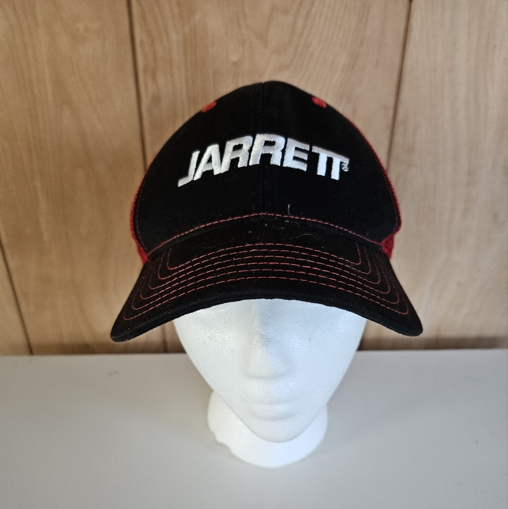 Jarrett JR Motorsports #8 Mesh Back Snapback Trucker Hat Black/Red OSFA